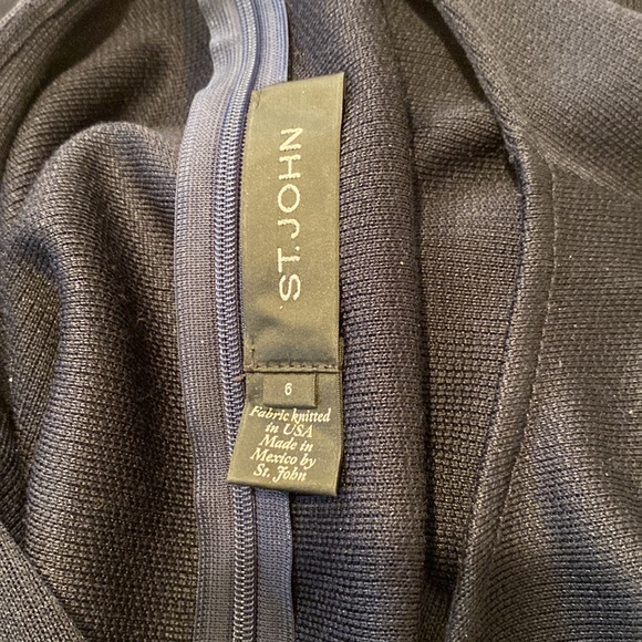 St John navy knit a-line dress. Stunning! - Picture 5 of 5